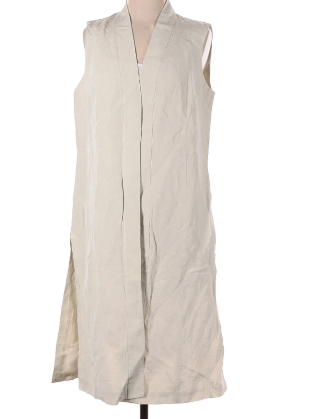 Eileen Fisher Long Cream Vest